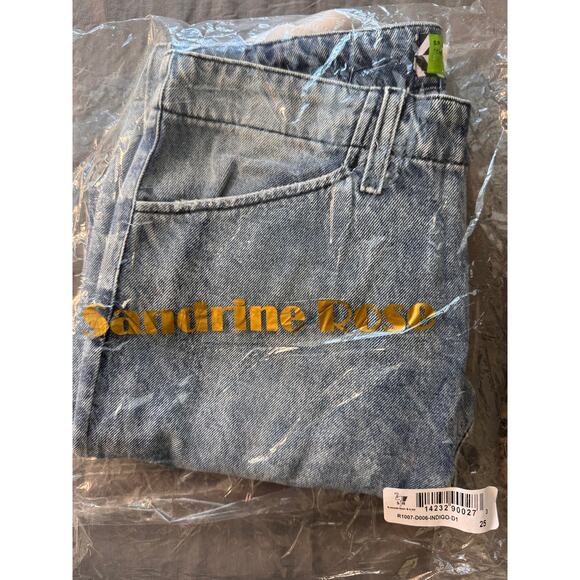 NEW Sandrine Rose X Free People Women's High Waist Patch Jeans Size 25 - Picture 5 of 8